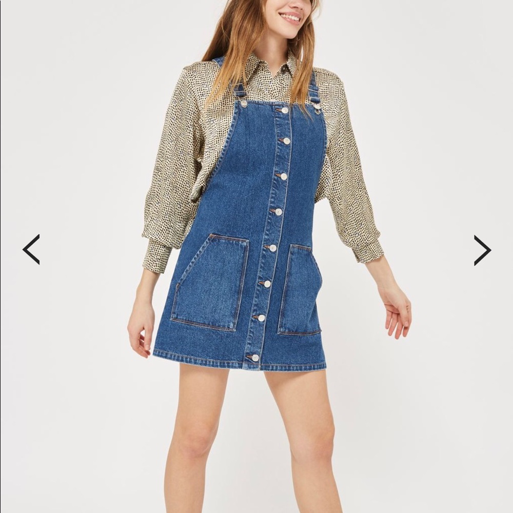 ***SOLD*****NWT MOTO Button Through Pinafore Dress